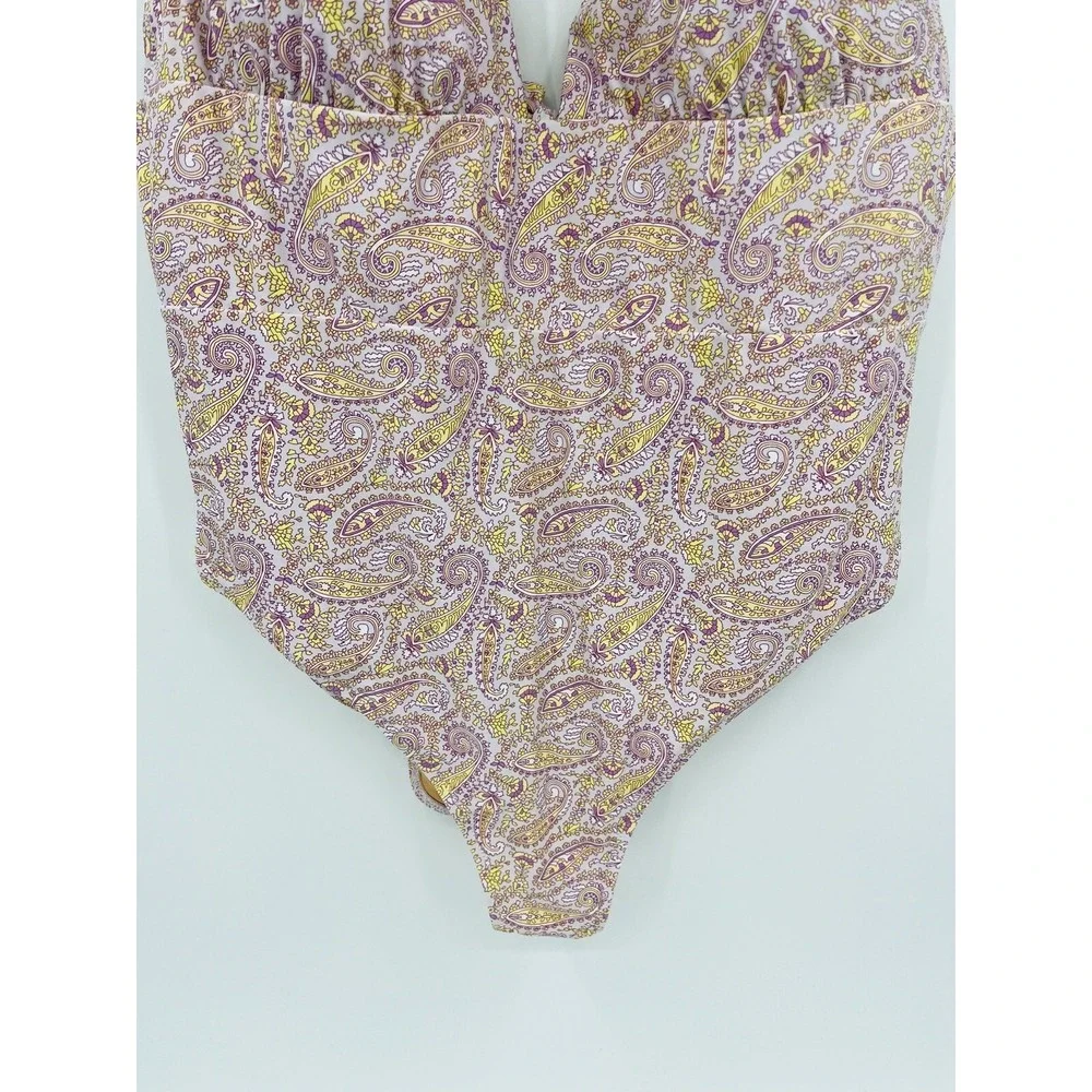 J Crew Swimsuit Women's Size 20 Tie Back One Piece Bathing Suit Lined Floral